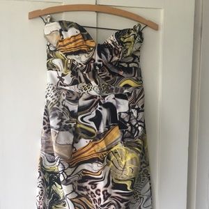 Leifdottir Panther Strapless Dress, Size 2